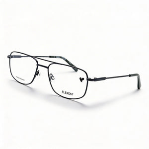 Flexon Flexon H6062 Rectangle Eyeglasses Unisex — front view, Metal