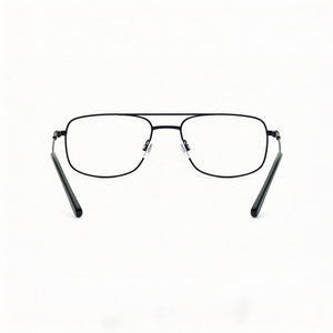 Flexon Flexon H6062 Rectangle Eyeglasses Unisex — side view, Black Metal temples
