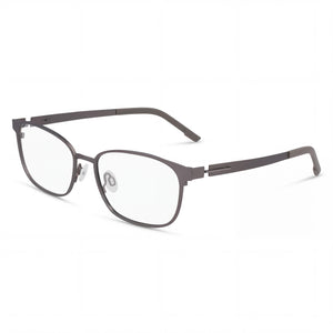 Flexon Flx1008mag-set Gray Rectangle Eyeglasses for Men, Acetate frame