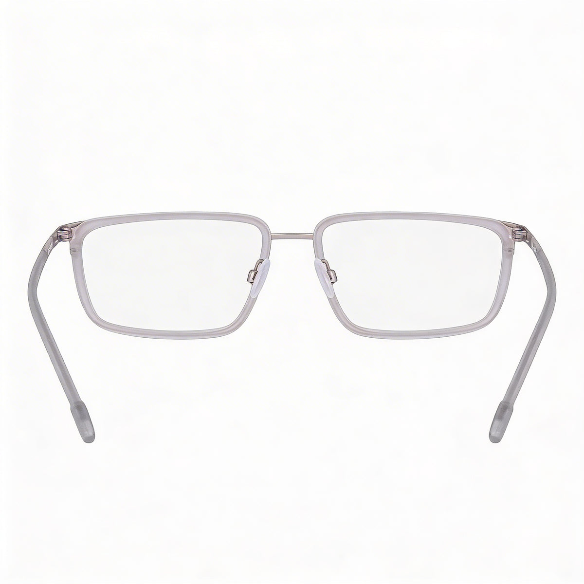 Gafas rectangulares Flexon para hombre en gris mate y plata, Photo 2