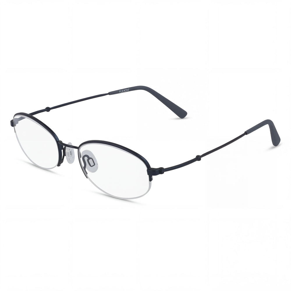 Flexon H6030 Blue Oval Eyeglasses for Women, Acetate frame