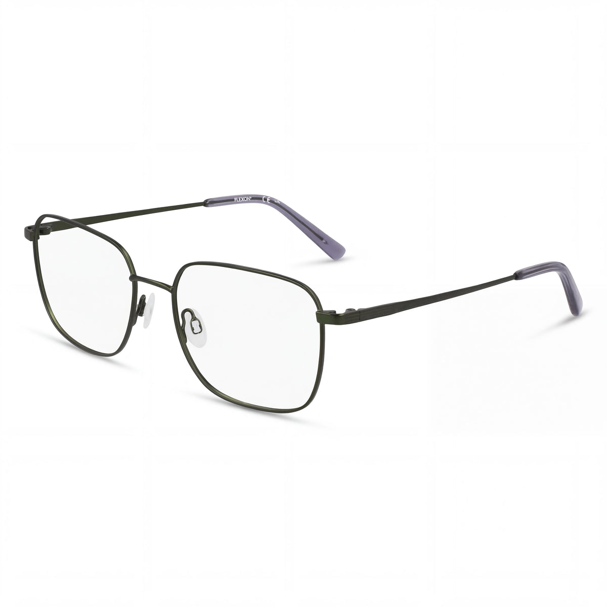 Flexon H6070 Matte Moss Rectangle Eyeglasses for Men, Metal 53mm, Photo 1