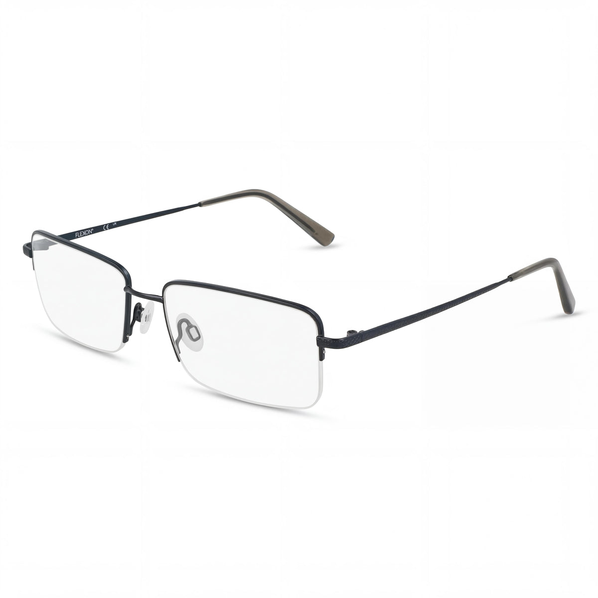 Flexon H6073 Satin Navy Rectangle Eyeglasses for Men, Photo 1