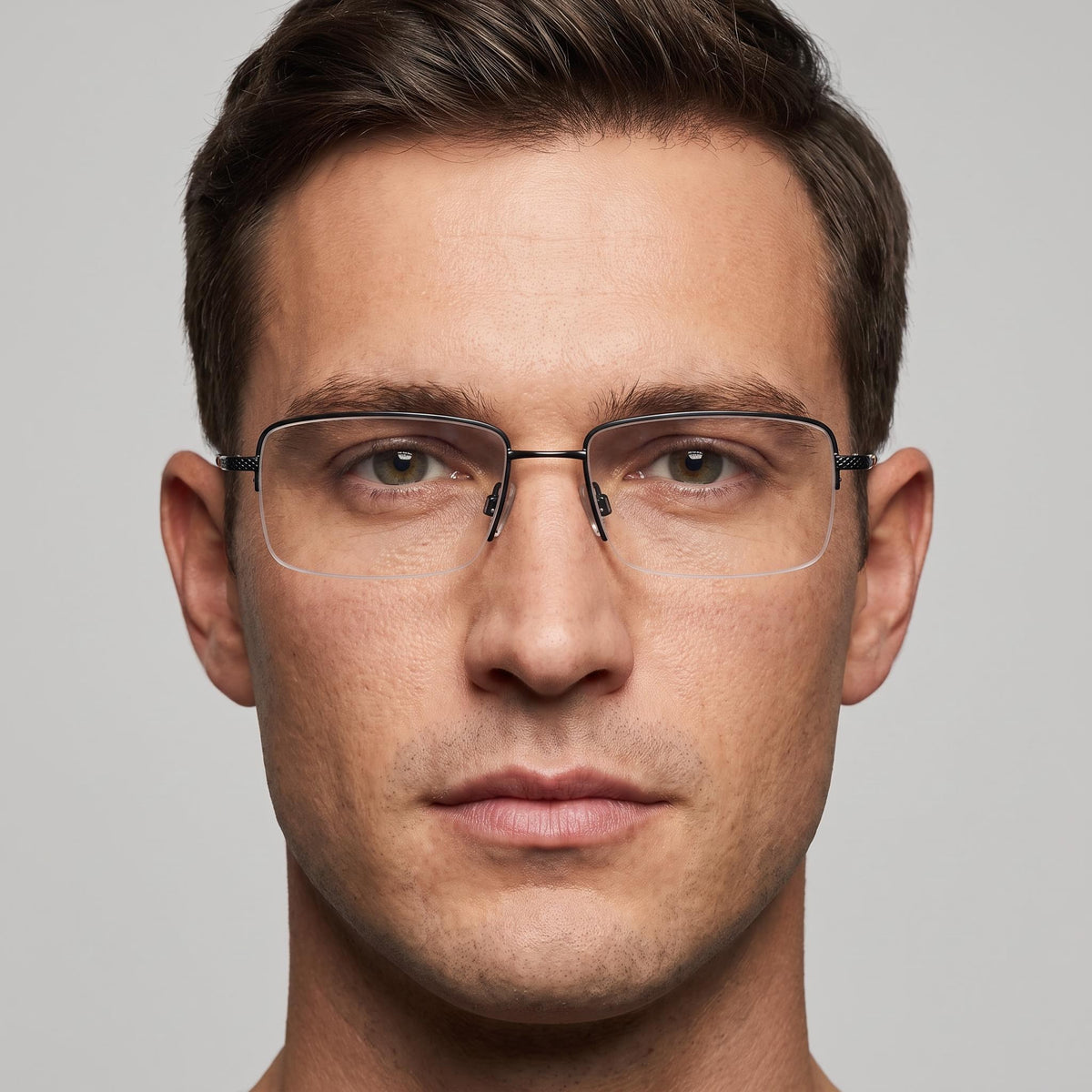 Flexon H6073 Satin Navy Rectangle Eyeglasses for Men, Photo 4