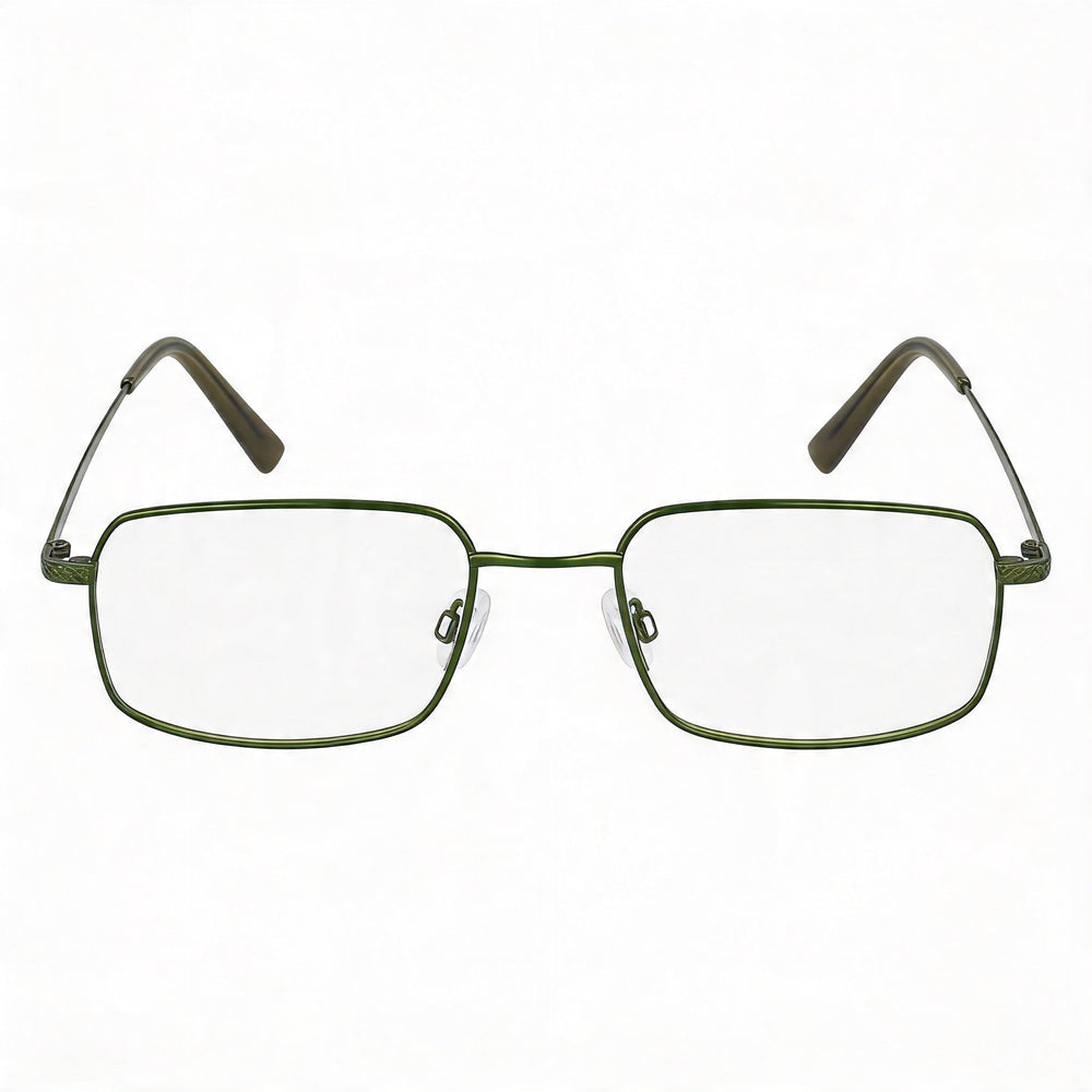 Flexon H6074 Rectangle Eyeglasses for Men — front view, Acetate