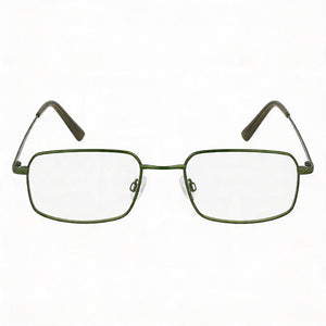 Flexon H6074 Rectangle Eyeglasses for Men — front view, Acetate