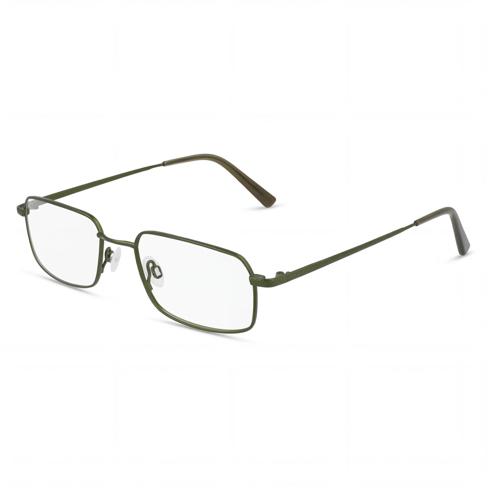Flexon H6074 Green Rectangle Eyeglasses for Men, Acetate frame
