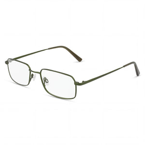 Flexon H6074 Satin Olive Rectangle Eyeglasses for Men, Acetate frame
