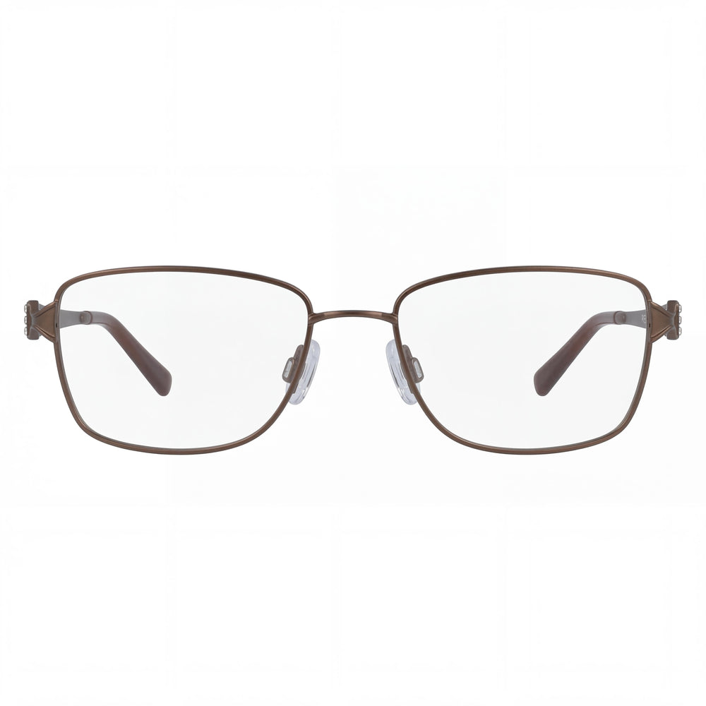 Flexon Lana Rectangle Eyeglasses for Men — front view, Metal