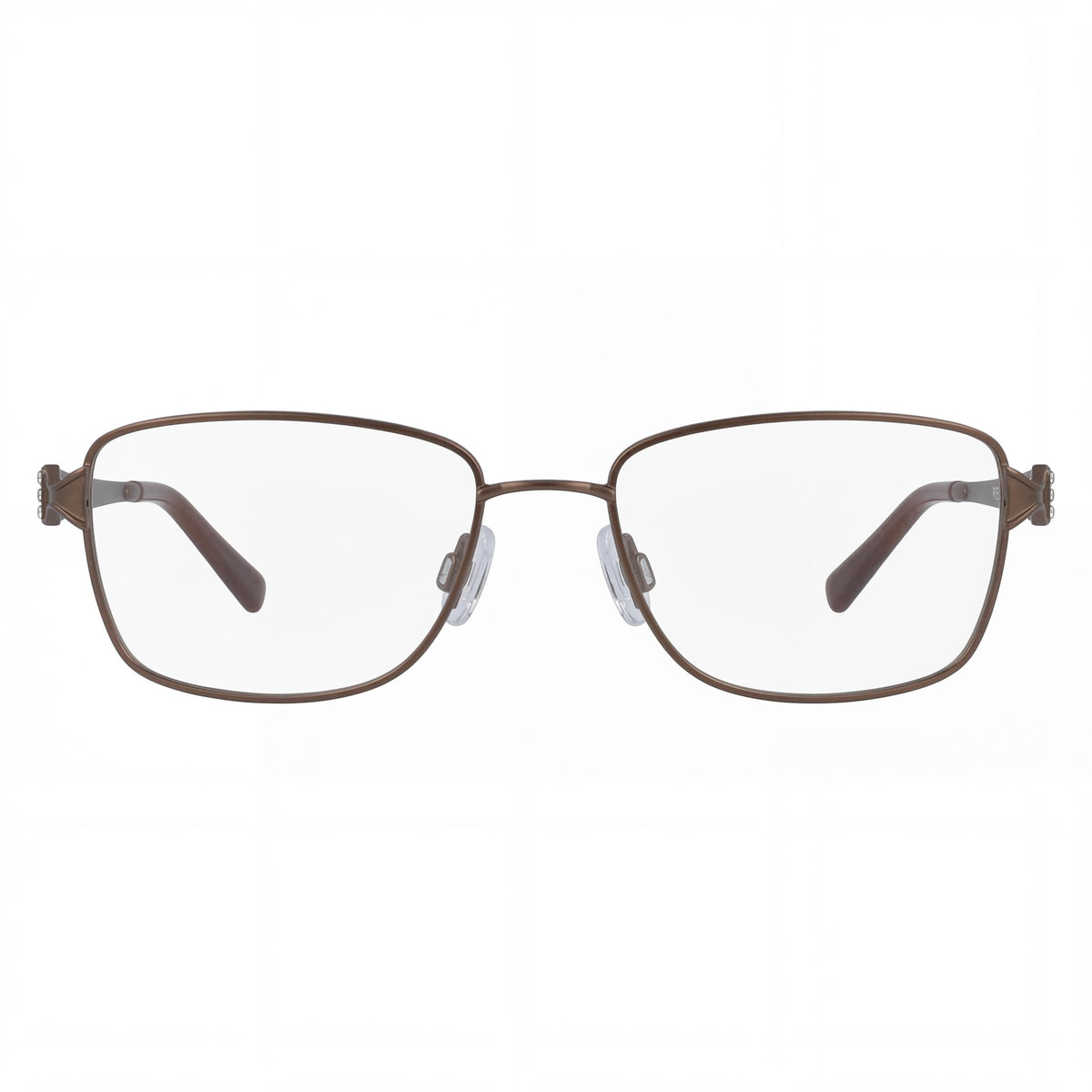 Gafas Flexon Lana Brown rectangulares para hombre, metal 55 mm, Photo 2