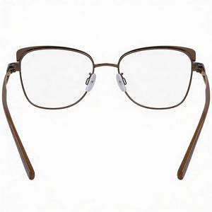 Flexon W3012 Rectangle Eyeglasses for Men — front view, Metal