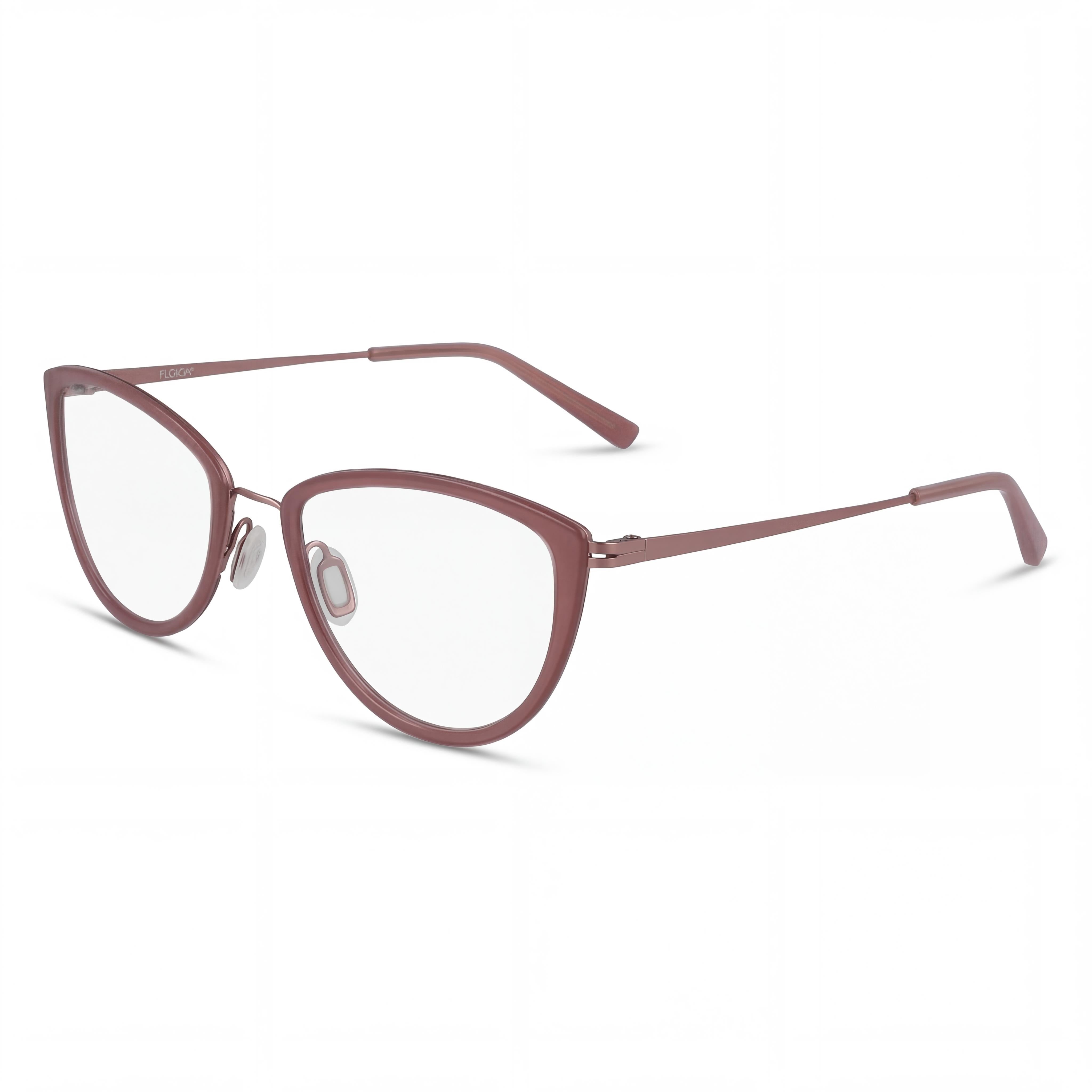 Flexon W3020 Blush Cat Eye Eyeglasses for Women, Acetate 52mm, Photo 1