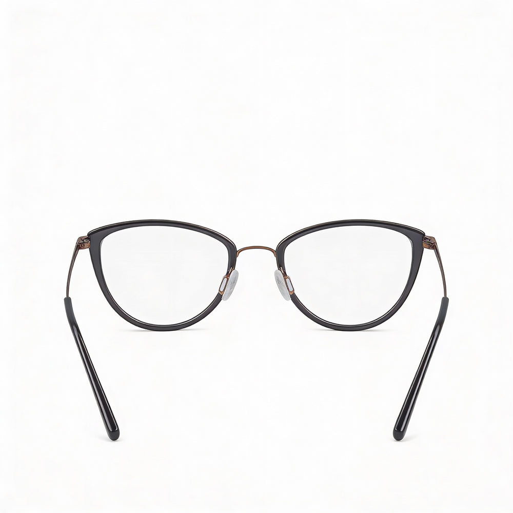 Flexon W3020 Cat Eye Eyeglasses for Men — front view, Metal