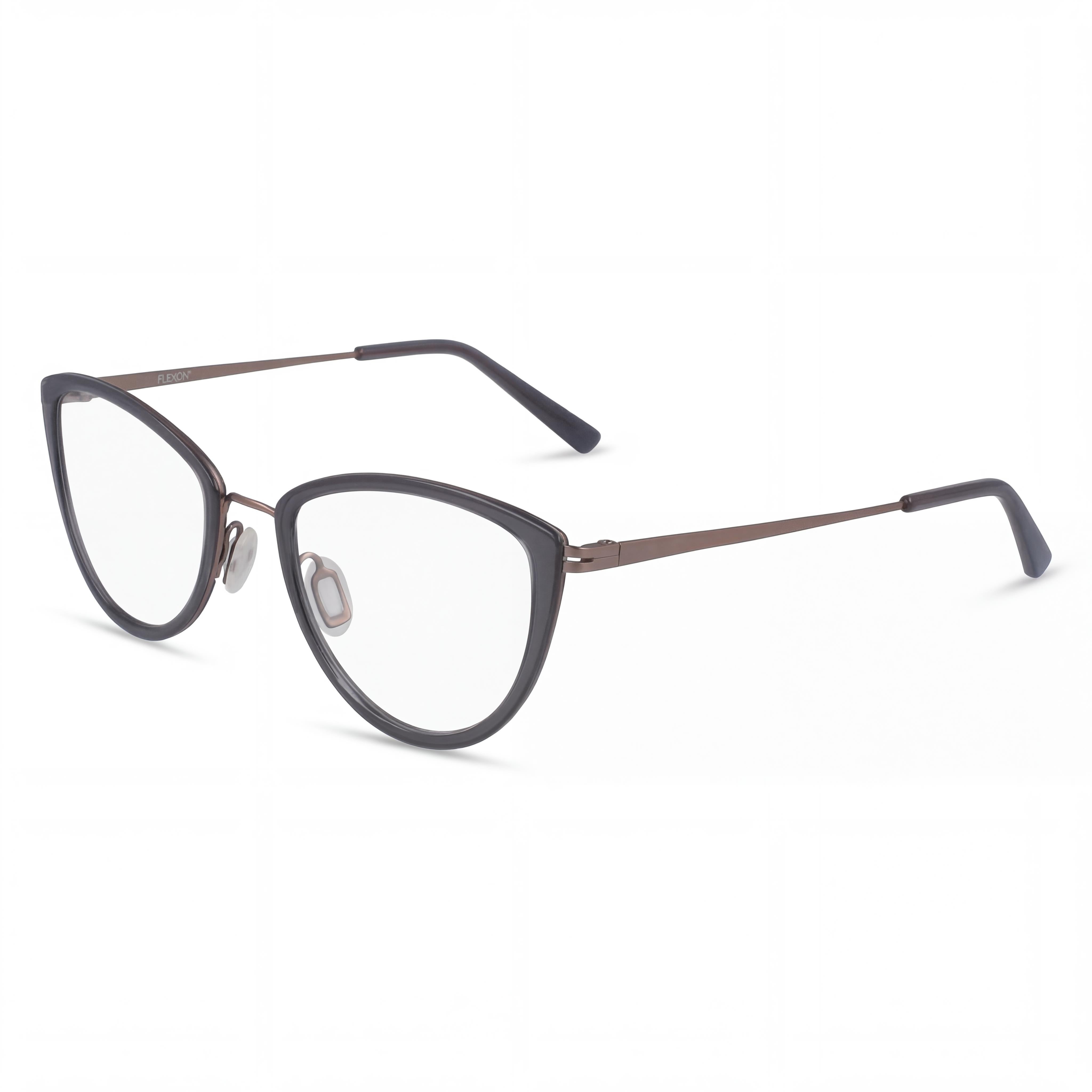 Gafas Flexon W3020 tipo ojo de gato en gris para hombre, de metal, Photo 1