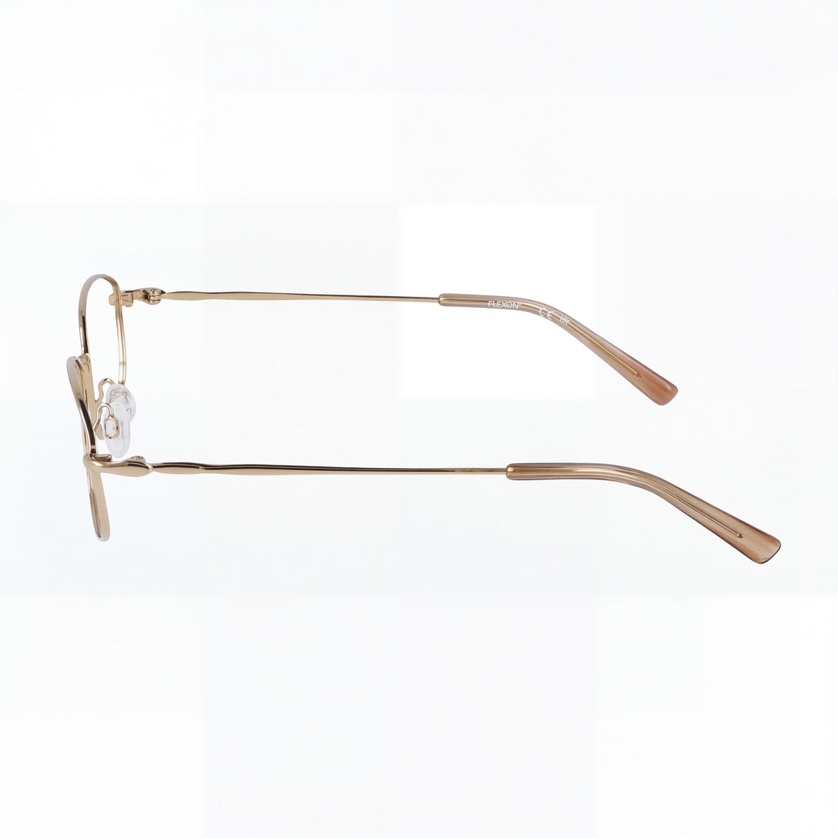 Flexon W3039 Shiny Gold Oval Eyeglasses Unisex, Acetate 50mm, Photo 2