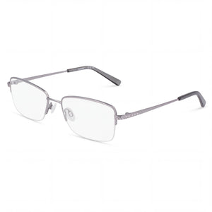 Flexon W3043 Gray Rectangle Eyeglasses Unisex, Metal frame