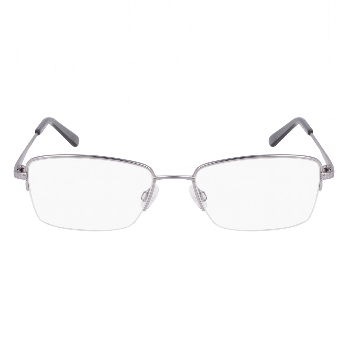 Flexon W3043 Satin Light Gunmetal Rectangle Eyeglasses Unisex, 54mm, Photo 2