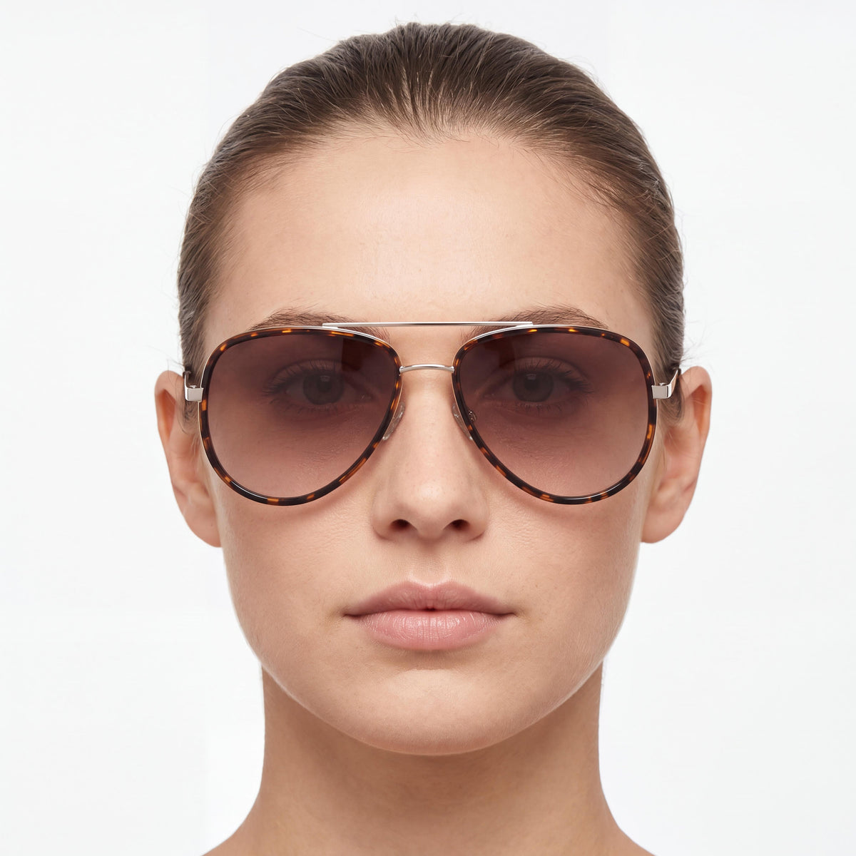 Fossil 2147/G/S Havana/Brown SF Aviator Sunglasses for Women, 59mm, Photo 4