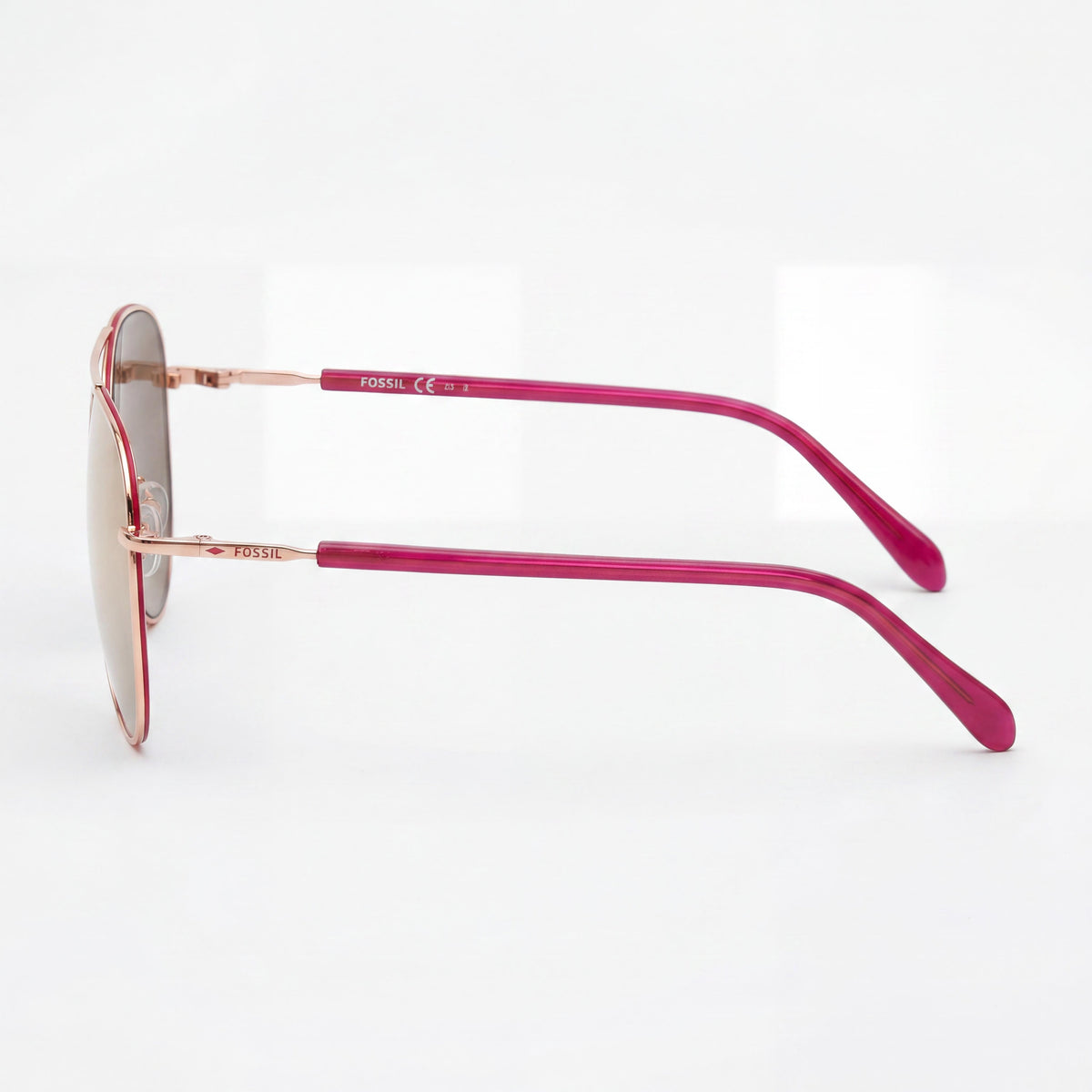 Fossil 3102/G/S Pink Aviator Sunglasses for Women, 58mm, Photo 3