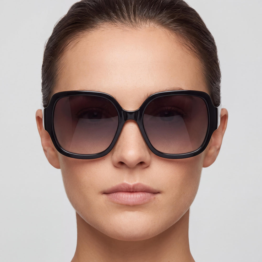 Fossil 3151/G/S Square Sunglasses Women — side view, Non-Polarized Brown lens