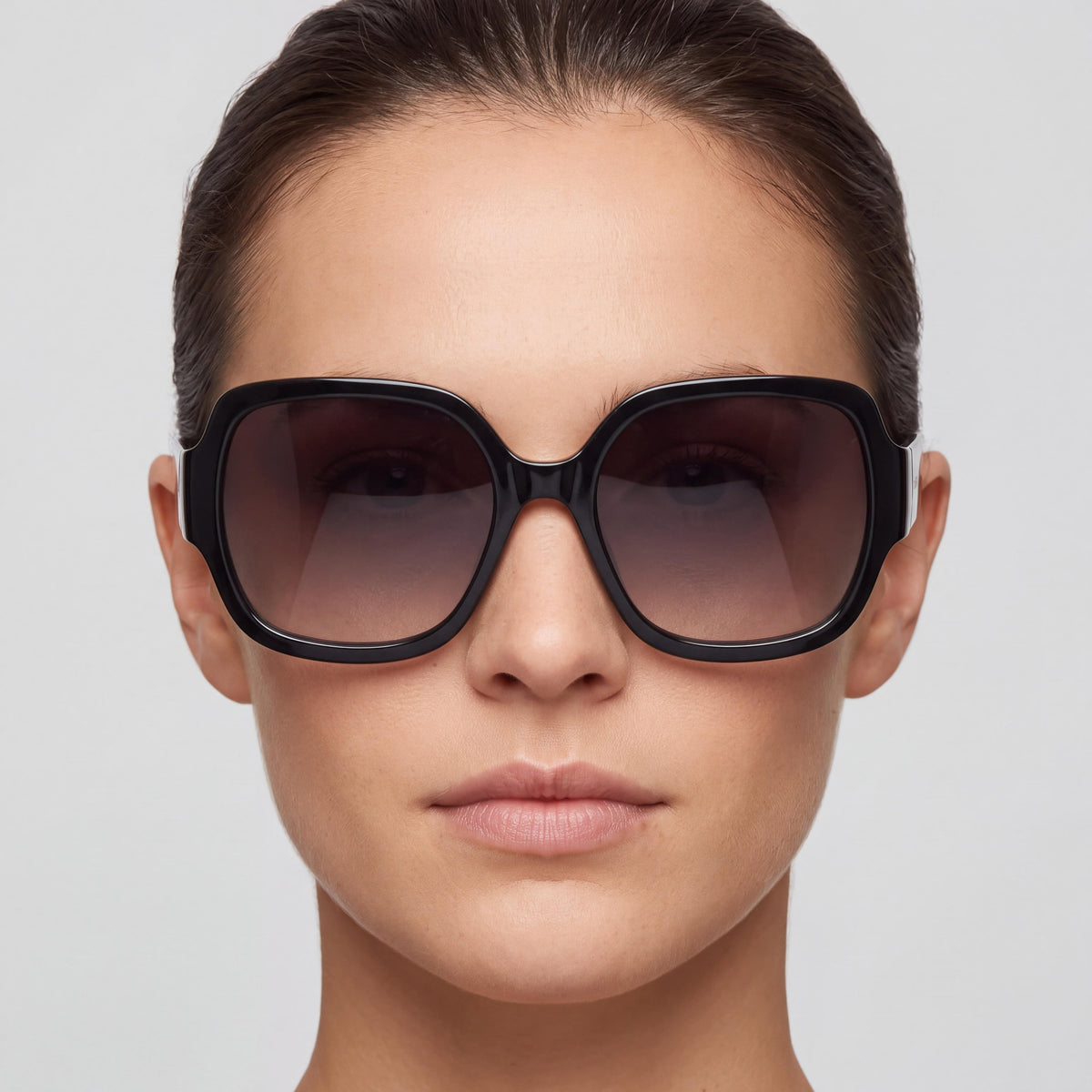 Fossil 3151/G/S Black/Brown Square Sunglasses for Women, 55mm, Photo 3