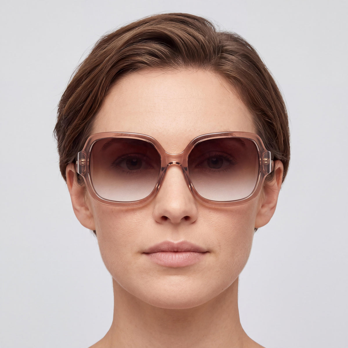 Fossil 3151/G/S Crystal Beige/Brown Square Sunglasses for Women, 58mm, Photo 5