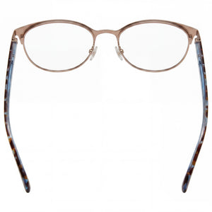 Fossil 7041 Round Eyeglasses for Women — interior view, Polycarbonate demo lenses