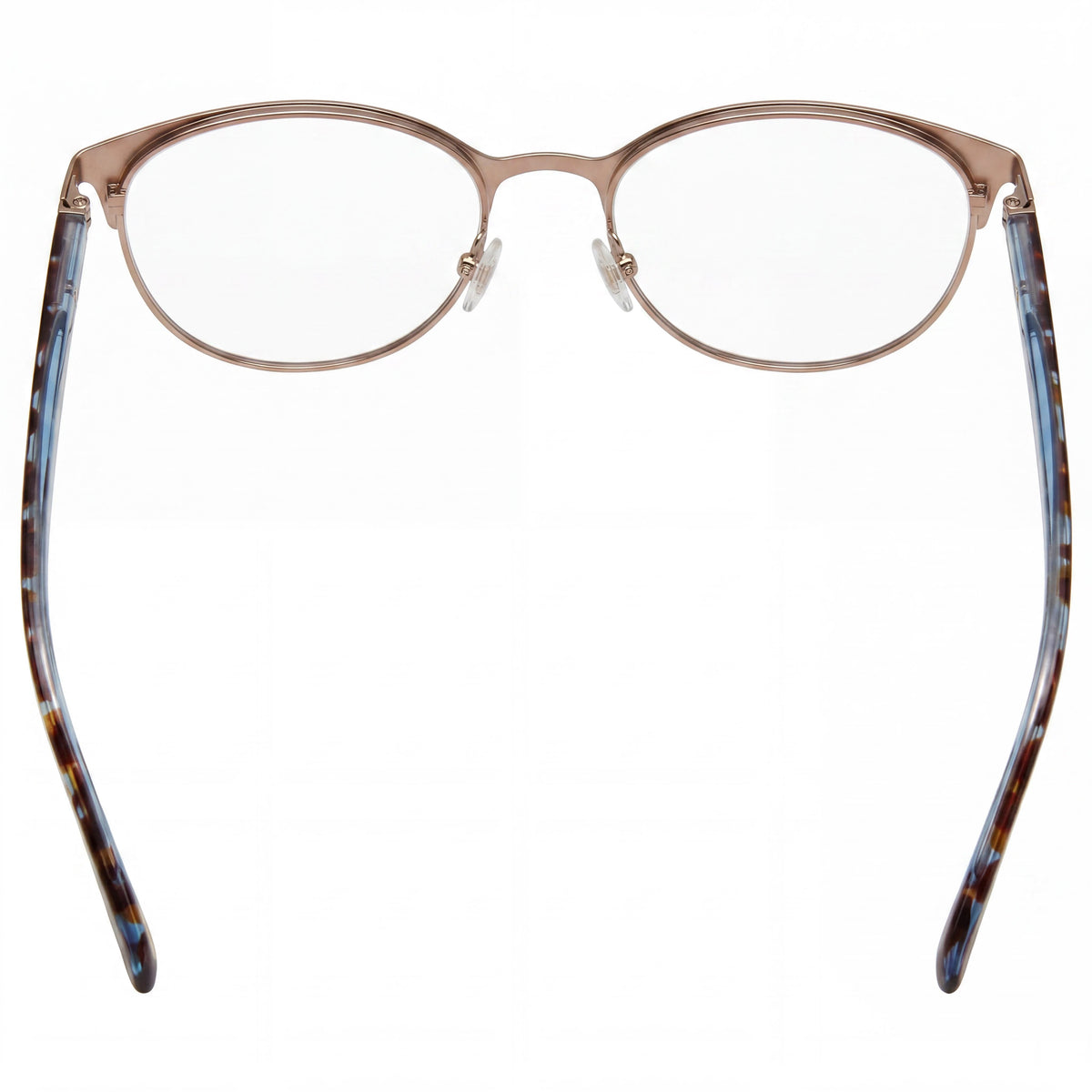 Fossil 7041 Brown Round Eyeglasses for Women, Stainless Steel 52mm, Photo 4