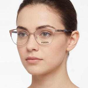 Fossil 7041 Gold Eyeglasses Women — lifestyle wear, office and reading