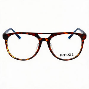 Fossil 7054 Aviator Eyeglasses Unisex — front view, Acetate frame