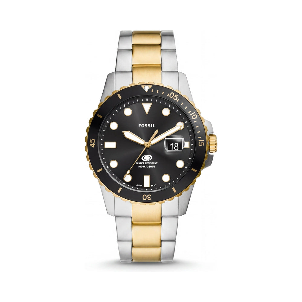 Fossil Blue FS6078 Black Dial Stainless Steel Men's Watch, 42mm