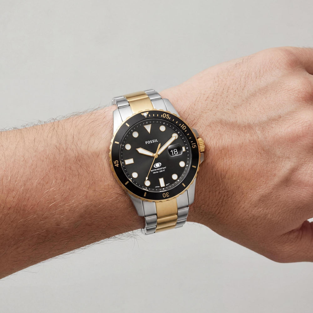 Fossil Blue FS6078 Men's Watch — side view, Stainless Steel case 42mm