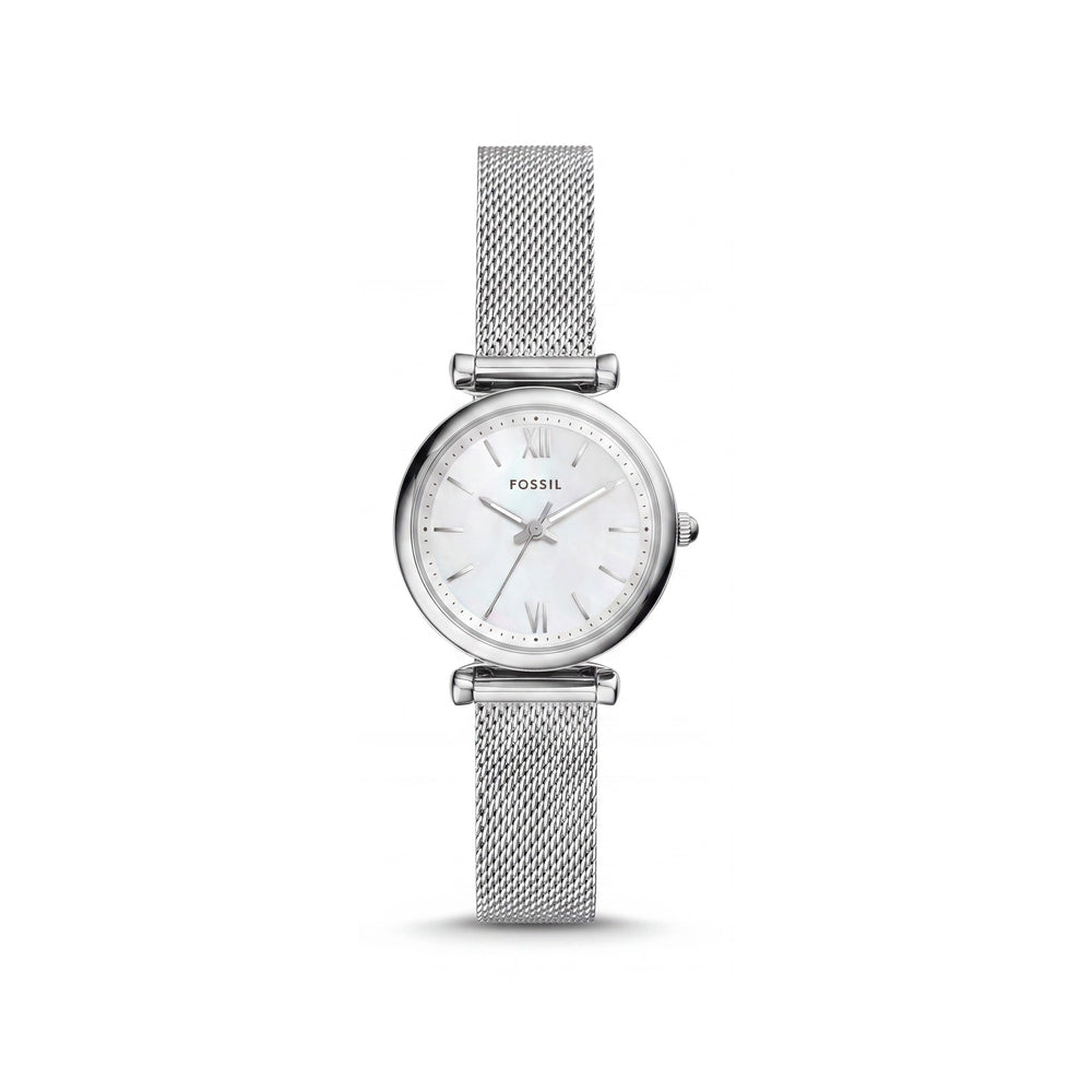 Fossil Carlie ES4432 Silver Stainless Steel Women's Watch, 28mm