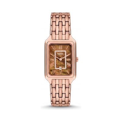Fossil Classic ES5369 Rose Gold Dial Stainless Steel Women's Watch, 26mm