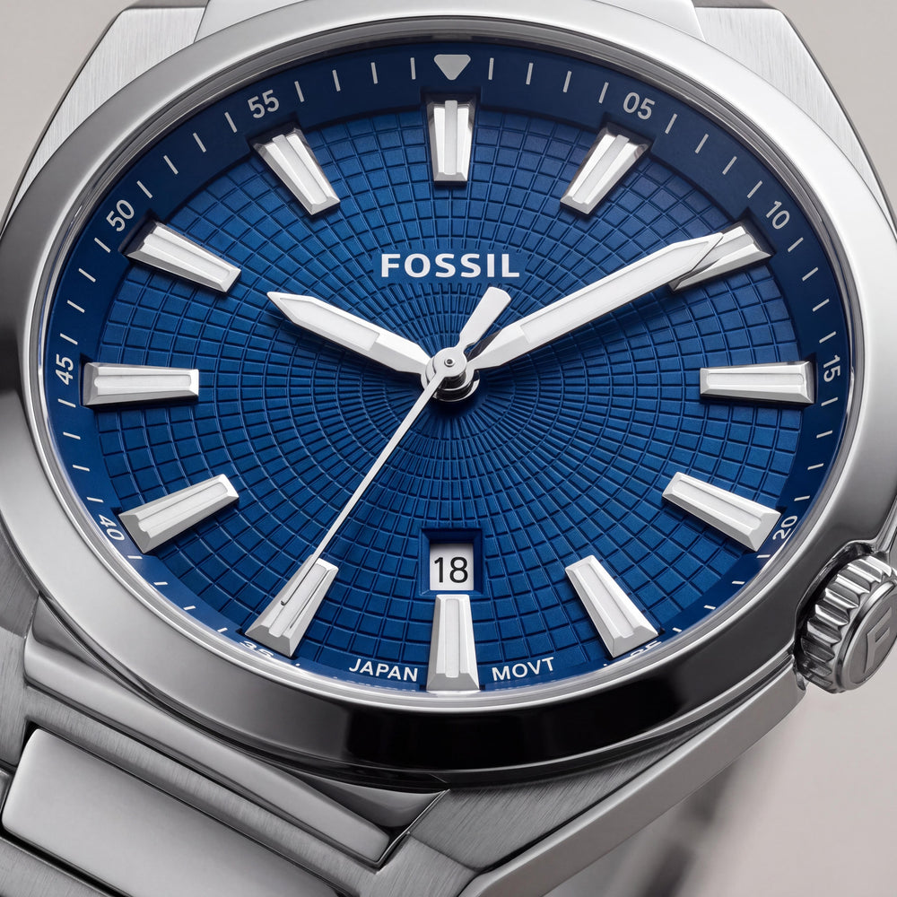 Fossil Everett FS5822 Unisex Watch — front view, Quartz movement 42mm
