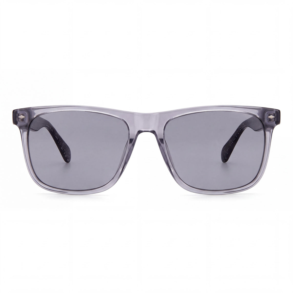 Gafas de sol Fossil 2062/S unisex clásicas no polarizadas de acetato con montura gris cristal y lentes grises de 54 mm, Photo 2