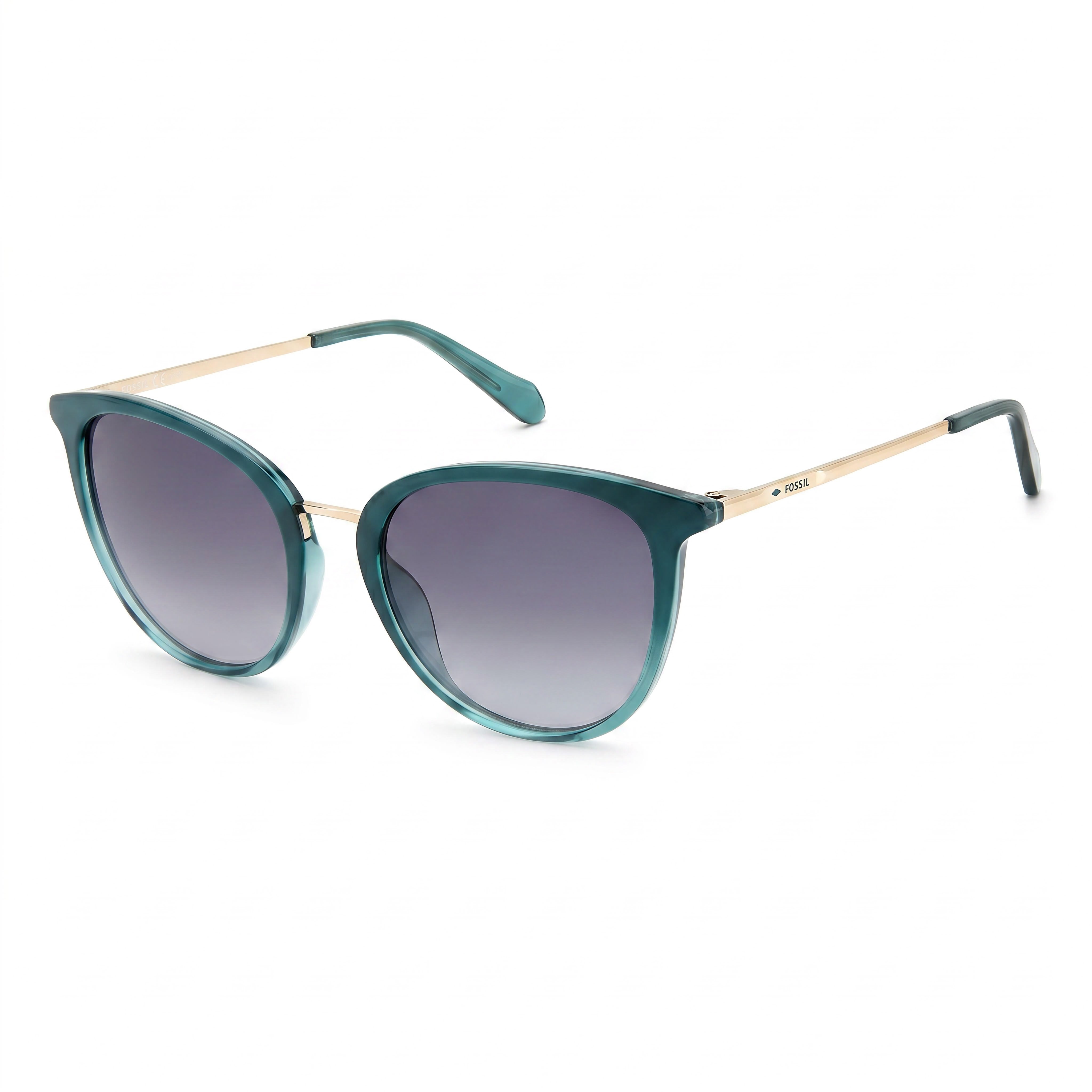 Fossil Fos 2117/G/S Blue Cat Eye Sunglasses for Women, 55mm, Photo 1