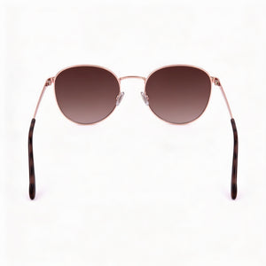 Fossil Fos 2129/G/S Round Sunglasses Women — side view, Non-Polarized Gradient Brown lens