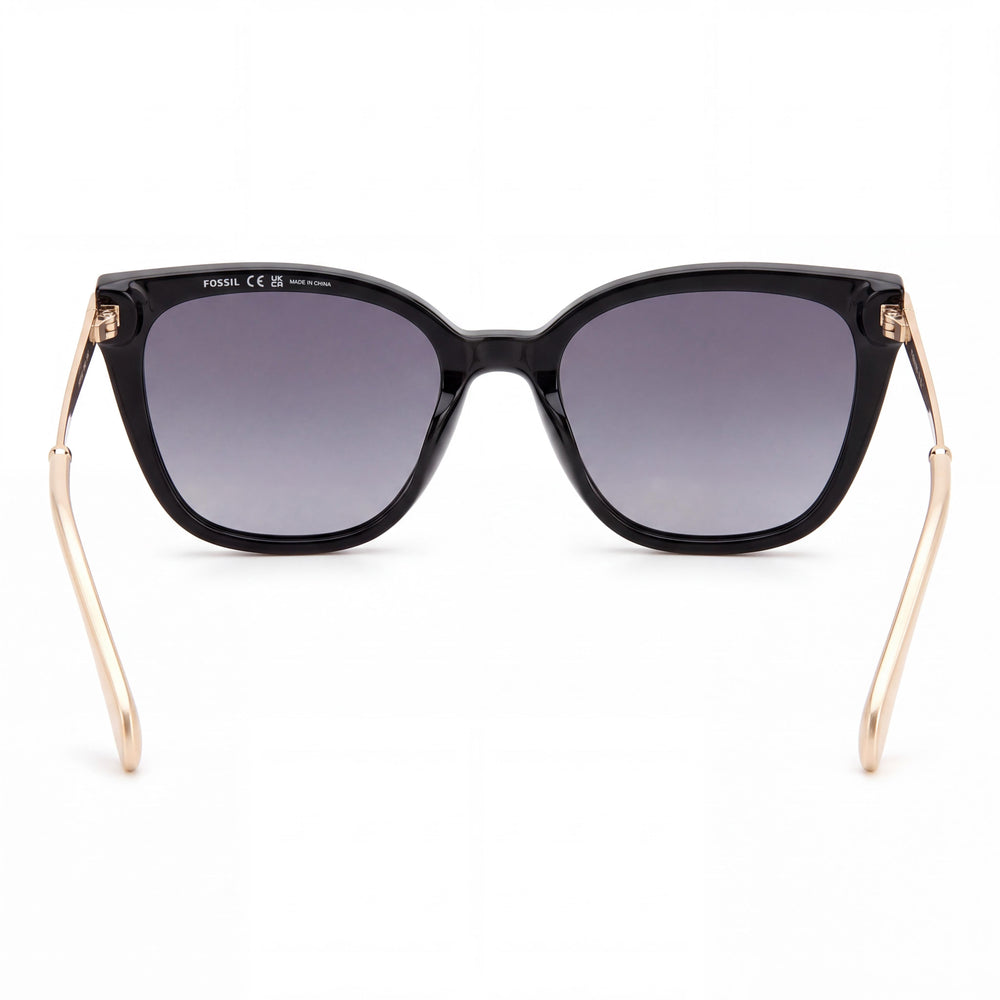 Fossil FOS 2131/S Cat Eye Sunglasses Women — side view, Non-Polarized Dark Grey Shaded lens