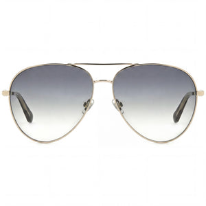 Fossil Fos 2140/G/S Aviator Sunglasses for Women — front view, Stainless Steel frame