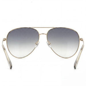 Fossil Fos 2140/G/S Aviator Sunglasses for Women — interior view, Non-Polarized lens detail