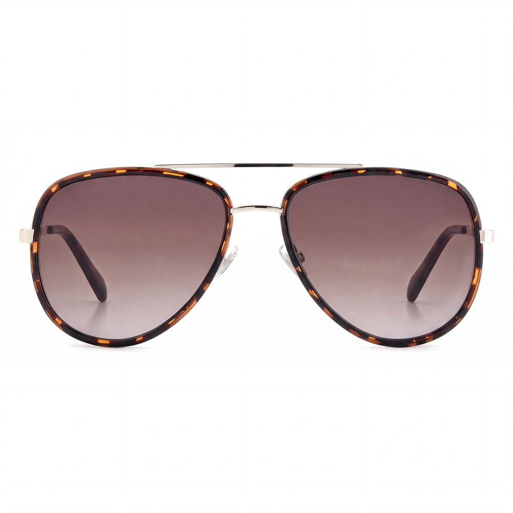 Fossil Fos 2147/G/S Pilot Sunglasses for Women — front view, Metal frame