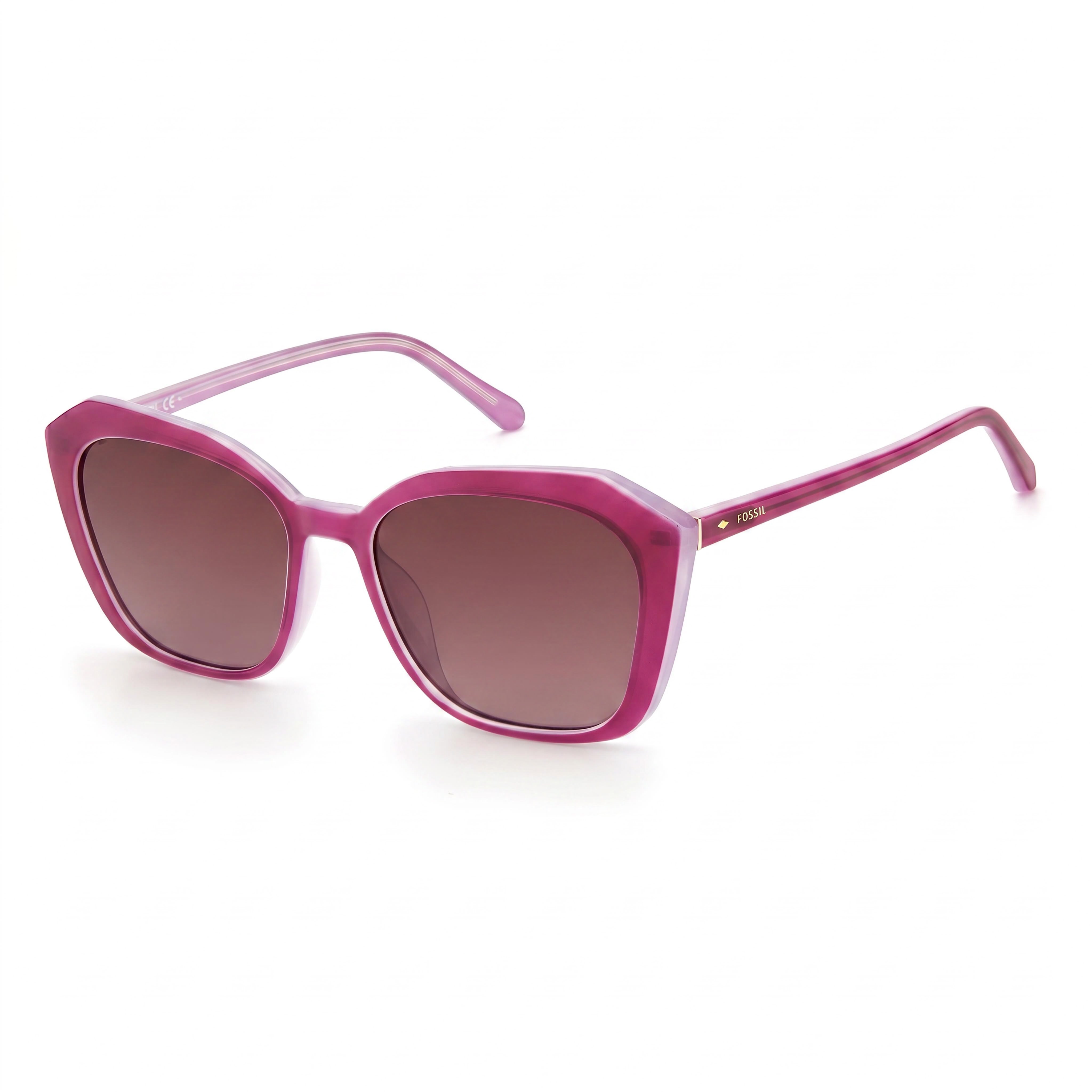 Fossil Fos 3116/S Raspberry Burgundy Square Sunglasses for Women, 54mm, Photo 1