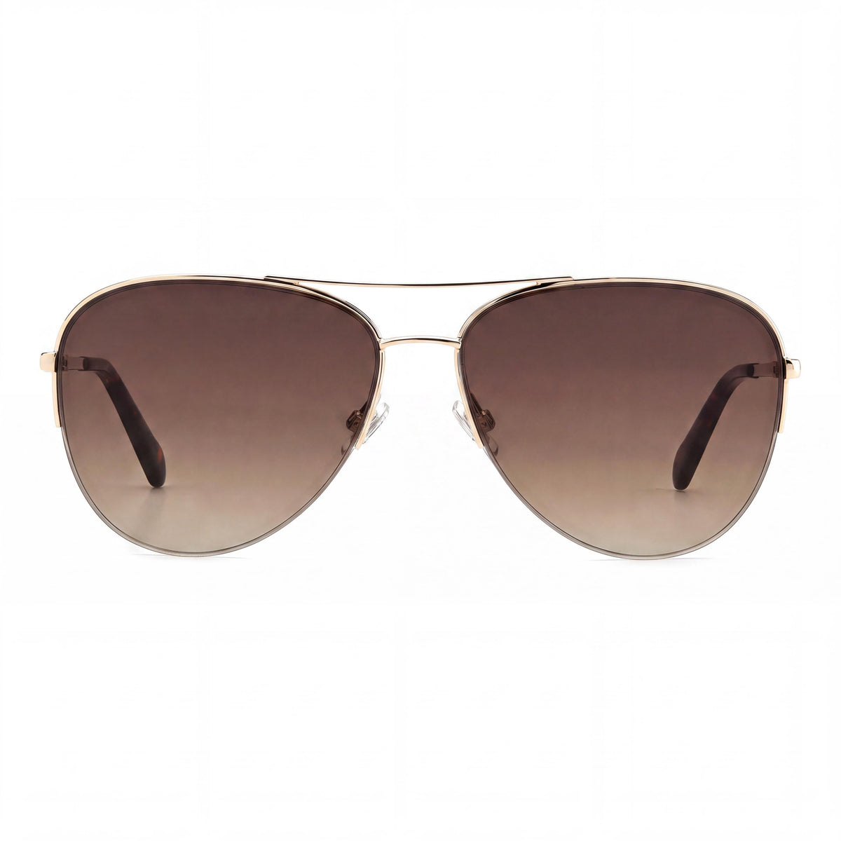 Fossil FOS 3137/G/S Gold Aviator Sunglasses for Women, 58mm, Photo 2