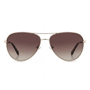 Fossil Fos 3141/G/S Aviator Sunglasses for Women — front view, Stainless Steel frame