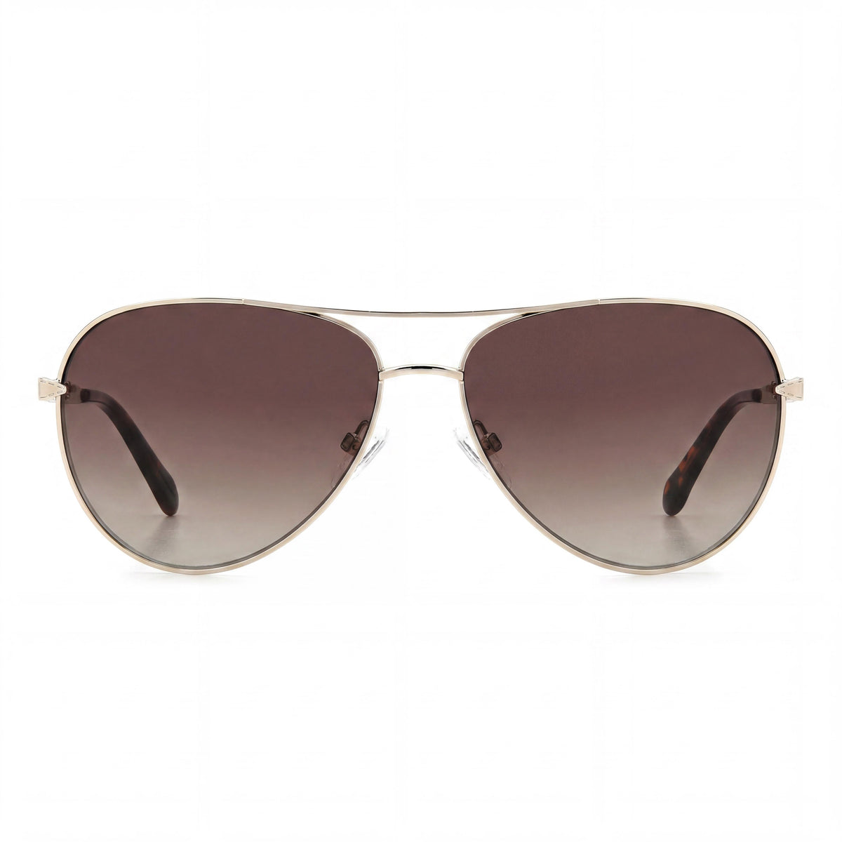 Fossil Fos 3141/G/S Light Gold Aviator Sunglasses for Women, 59mm, Photo 2