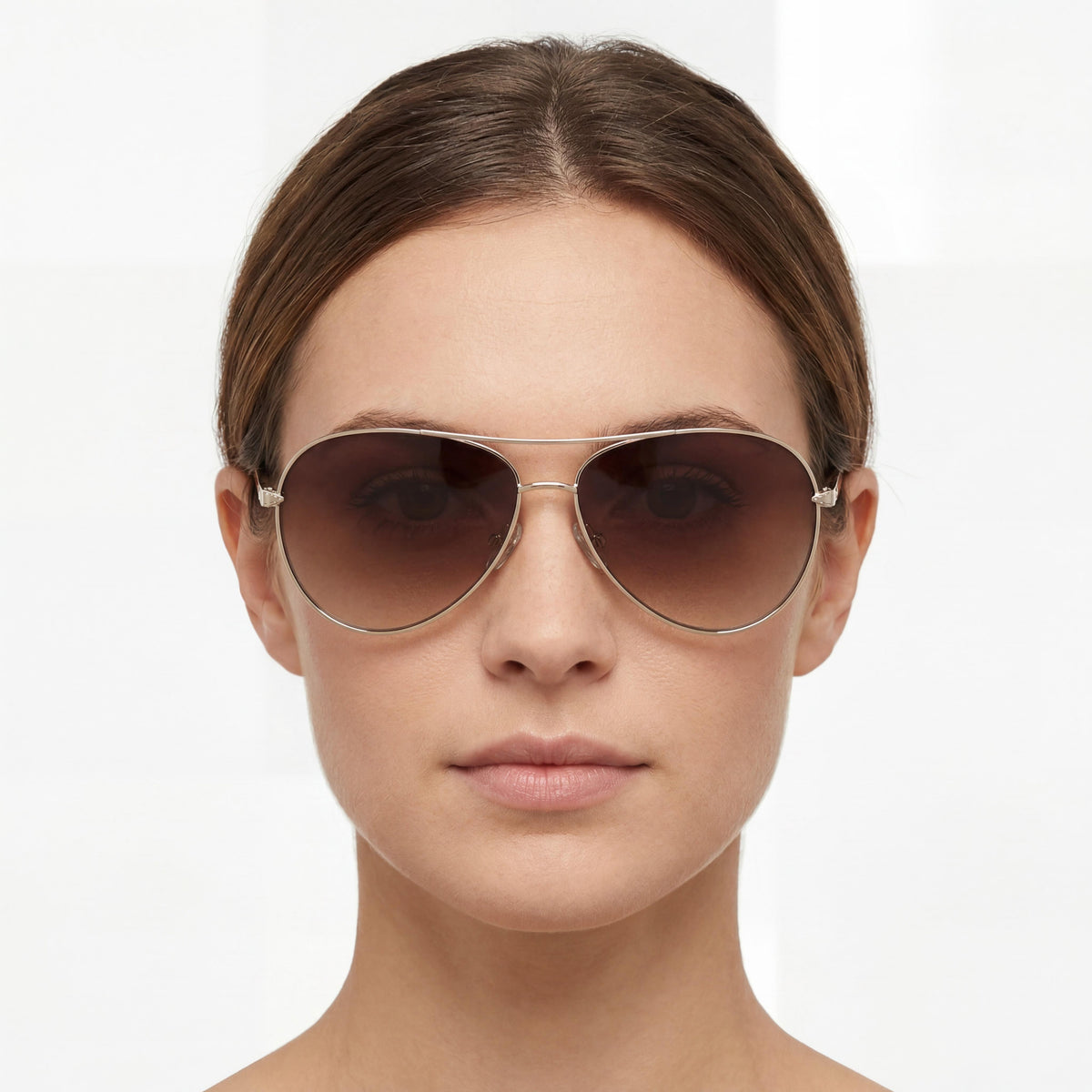 Fossil Fos 3141/G/S Light Gold Aviator Sunglasses for Women, 59mm, Photo 5