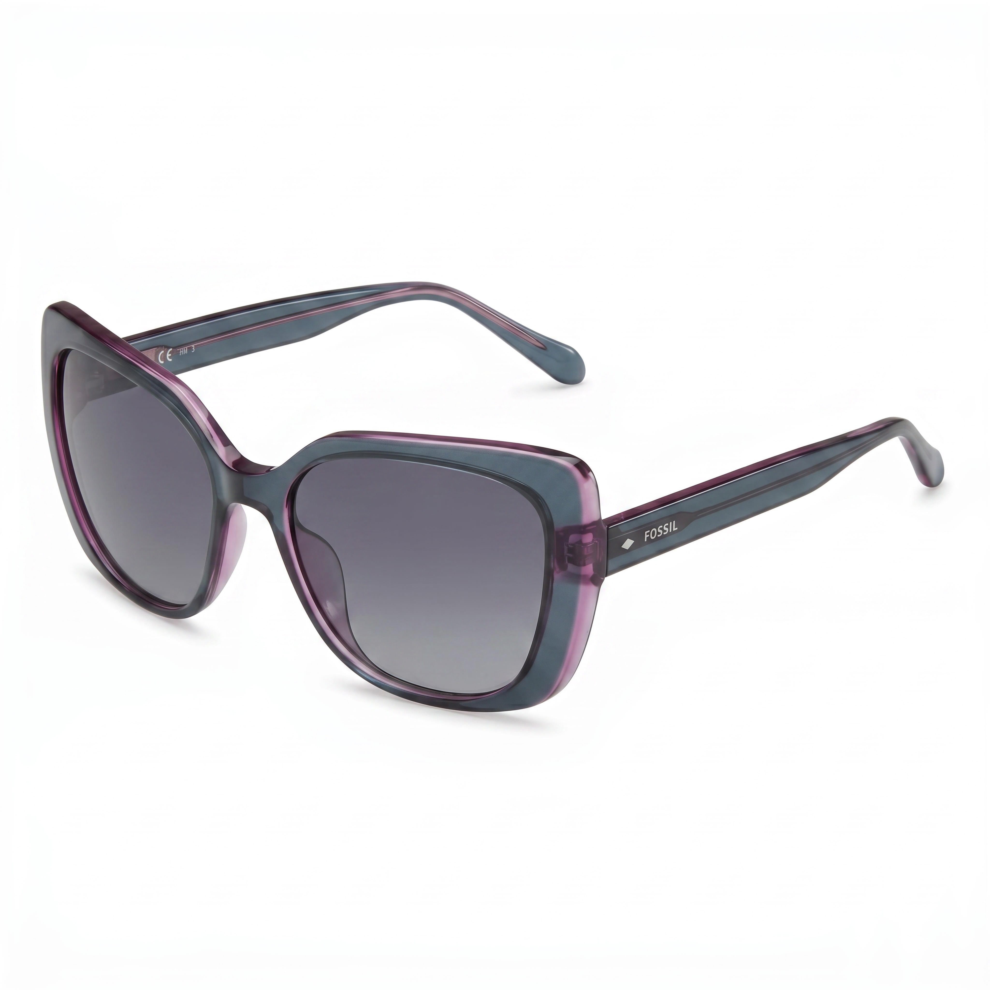 Fossil FOS 3143/S Blue Square Sunglasses for Women, 55mm, Photo 1