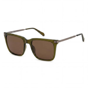 Fossil Fos 3152/G/S Green Square Sunglasses for Men, Crystal Green lens