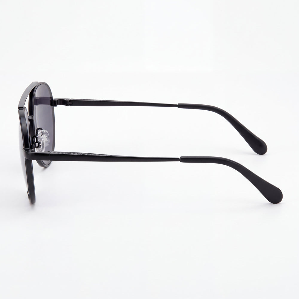 Fossil Fos 3171/G/S Pilot Aviator Sunglasses Women — side view, Non-Polarized Matt Black lens